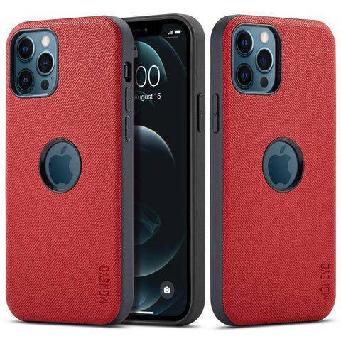 MOHEYO for iPhone 12 | 12 Pro Case Soft PU Leather Classic Elegant Cute Cover Slim Scratch Resistant Protective Phone Cases Compatible with iPhone 12 Pro/12 Pro Max/12 Mini (2020)