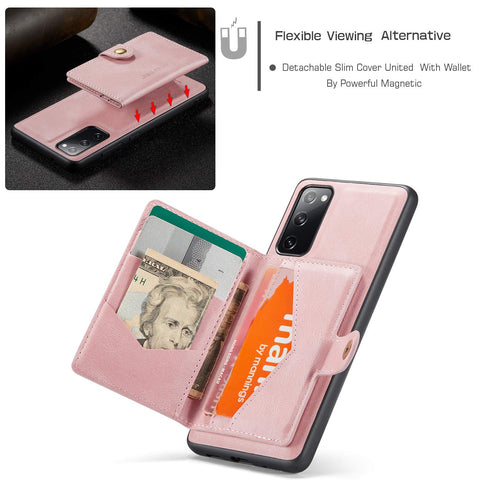 MOHEYO Compatible with Samsung Galaxy A52 5G Case Wallet PU Leather Magnetic Detachable Removable Card Holder Flip Cover