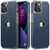 MOHEYO Logo View Compatible with iPhone 13 Case Slim Premium Vegan Leather Classic Luxury Elegant Thin Cover (2021) 6.1"
