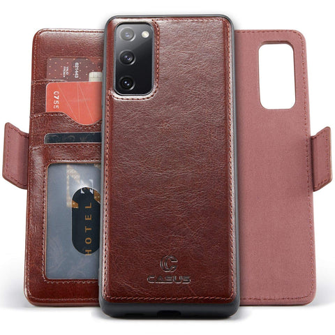 MOHEYO 2-in-1 Wallet Case Compatible with Samsung Galaxy A72 5G Vegan Leather PU Magnetic Detachable Removable Card Case Flip Cover