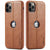 MOHEYO Compatible with iPhone 12 Mini Thin Premium Vegan Leather Luxury Case Classic Elegant Logo View Slim Cover