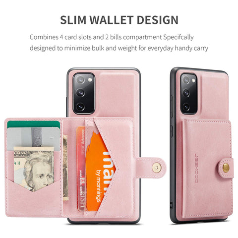 MOHEYO Compatible with Samsung Galaxy A52 5G Case Wallet PU Leather Magnetic Detachable Removable Card Holder Flip Cover
