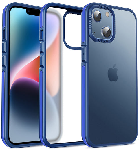 iPhone 14 Plus Frosted Matte Case Shockproof TPU Frame Cover