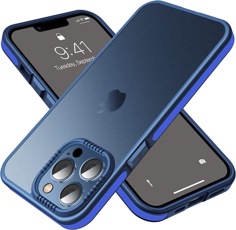 iPhone 14 Pro Max Frosted Matte Case Shockproof TPU Frame Cover