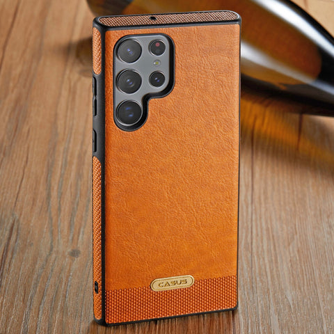 Samsung Galaxy S22 Case Leather Slim TPU Cover