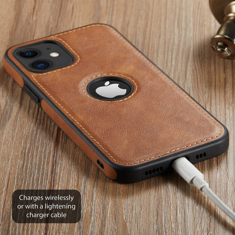 iPhone 12 l iPhone 12 Pro Case Logo View Slim Leather Thin Luxury Classic Cover
