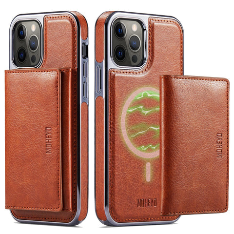iPhone 12 Pro Max Case MagSafe Compatible Removable Magnetic Wallet Cover