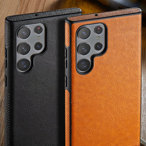 Samsung Galaxy S22 Case Leather Slim TPU Cover