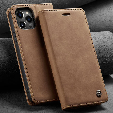 iPhone 14 Pro Max Wallet Case Leather Classic Luxury Cover