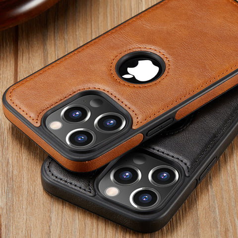 iPhone 12 Pro Max Case Logo View Leather Slim Luxury Classic Cover