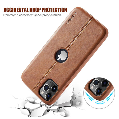 iPhone 12 Pro Max Case Logo View Slim Leather Thin Luxury Classic Cover