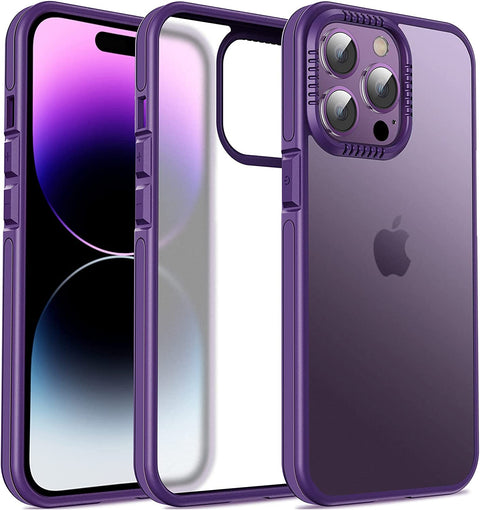 iPhone 14 Pro Frosted Matte Case Shockproof TPU Frame Cover