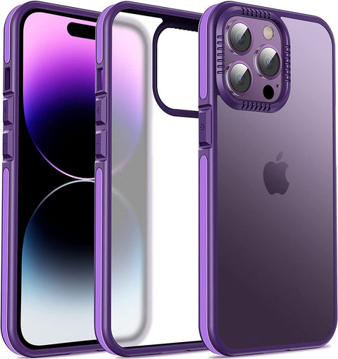 iPhone 14 Pro Max Frosted Matte Case Shockproof TPU Frame Cover