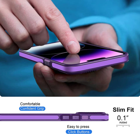 iPhone 14 Plus Frosted Matte Case Shockproof TPU Frame Cover