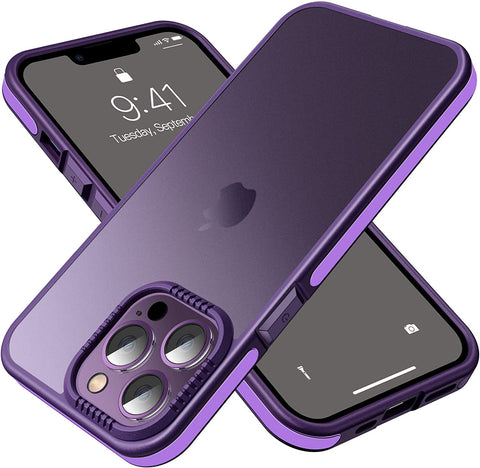 iPhone 14 Pro Max Frosted Matte Case Shockproof TPU Frame Cover