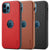 iPhone 12 mini Case Slim Logo View Saffiano Faux Leather Thin Cover