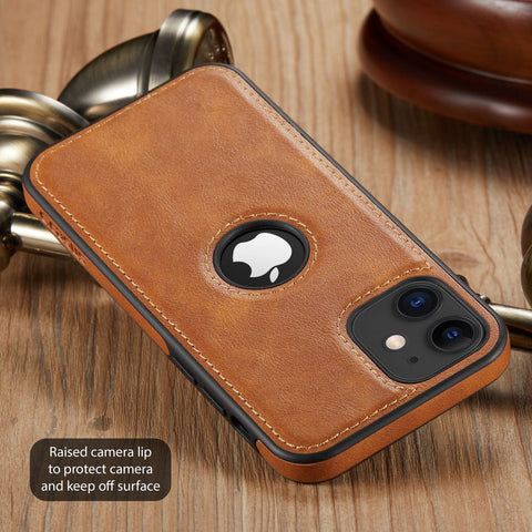 iPhone 12 l iPhone 12 Pro Case Logo View Slim Leather Thin Luxury Classic Cover