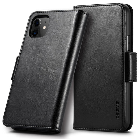 iPhone 11 Pro Max Case Leather Wallet Luxury Magnetic Removable Cover