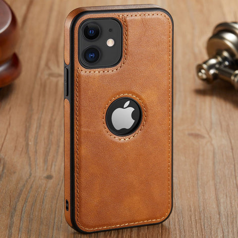 iPhone 12 l iPhone 12 Pro Case Logo View Slim Leather Thin Luxury Classic Cover