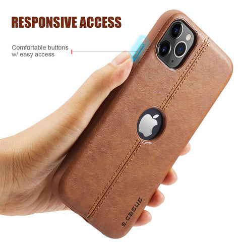 iPhone 12 l iPhone 12 Pro Case Logo View Slim Leather Thin Luxury Classic Cover