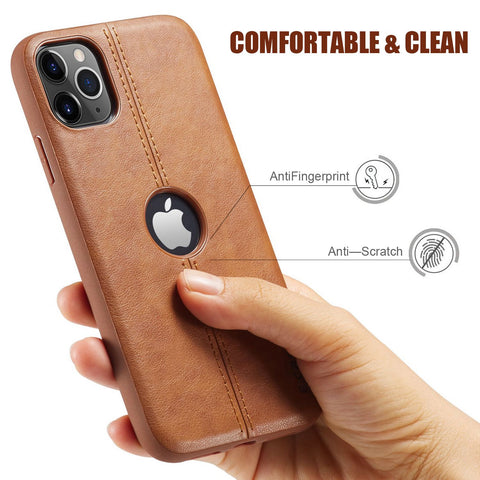 iPhone 12 l iPhone 12 Pro Case Logo View Slim Leather Thin Luxury Classic Cover