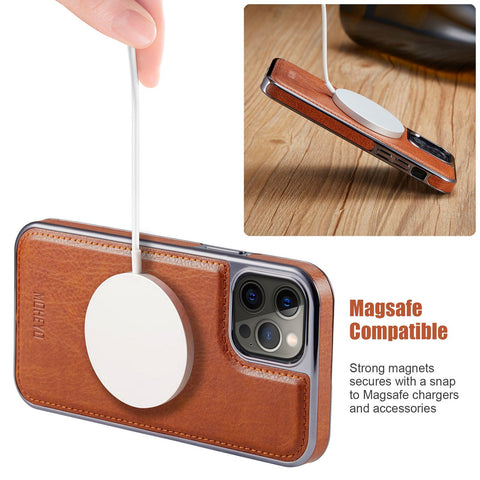 iPhone 12 Pro Max Case MagSafe Compatible Removable Magnetic Wallet Cover