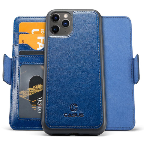 iPhone 12 Pro Max Case Leather Wallet Luxury Magnetic Removable Cover